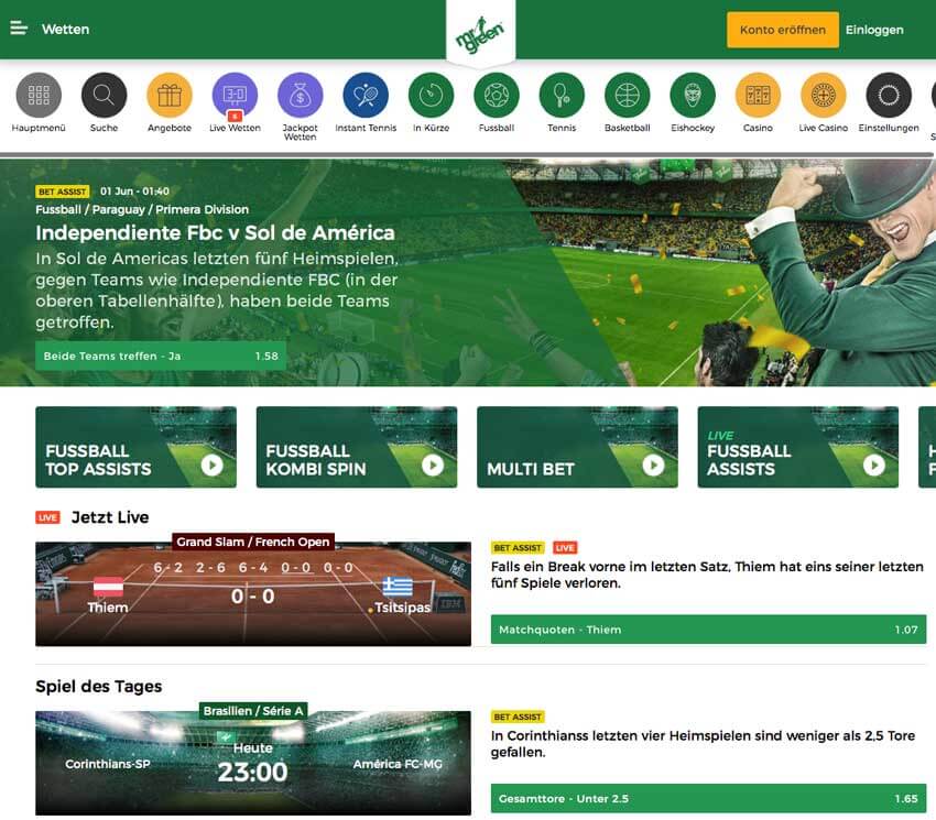 Mr Green Sport App