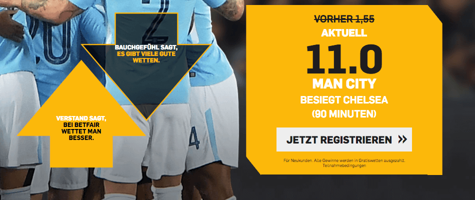 Betfair: Jetzt mit 11,0 Quote auf Sieg Manchester City ...